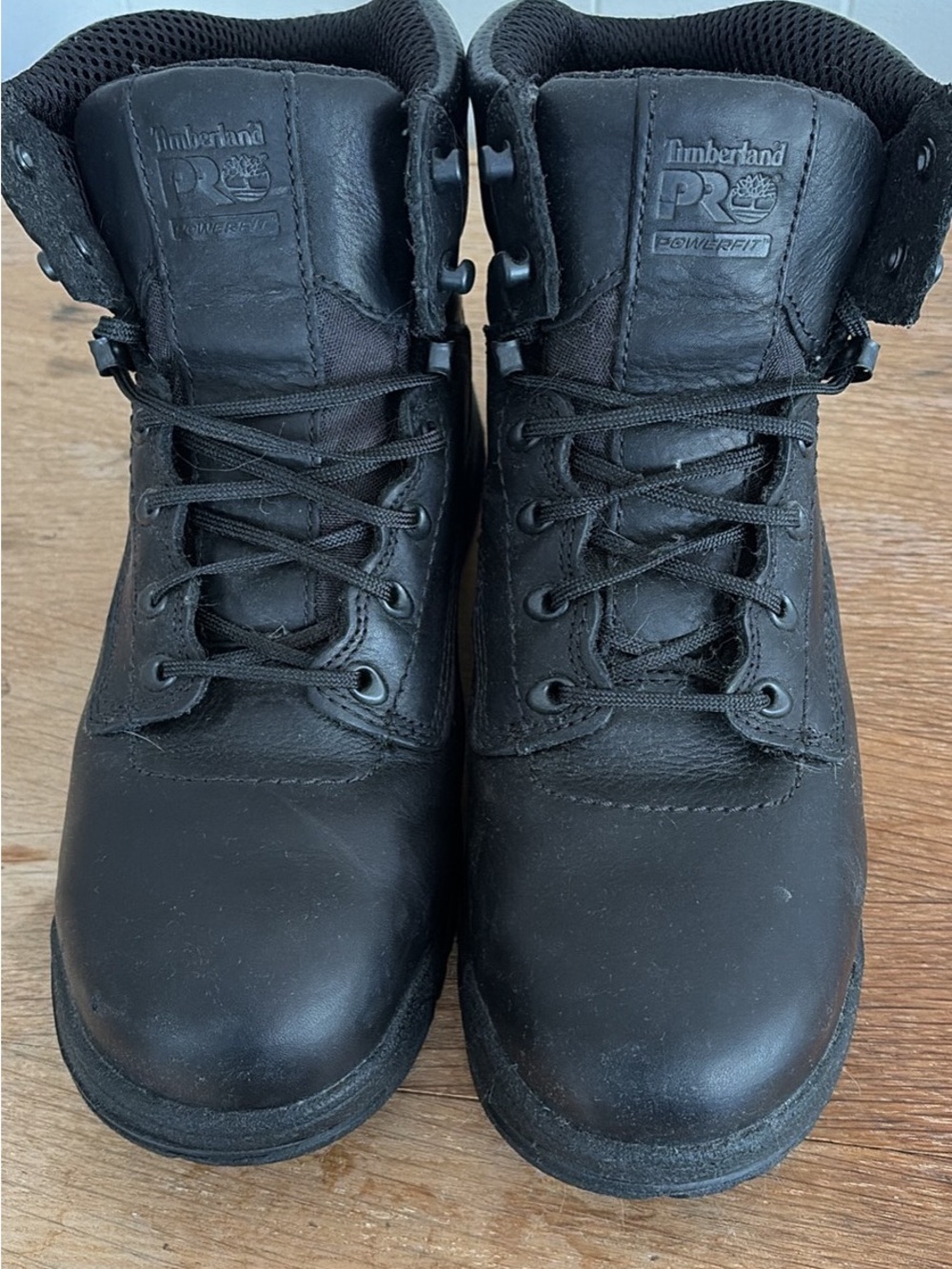 Timberland PRO mens Black Leather Work Boots. Worn one time.